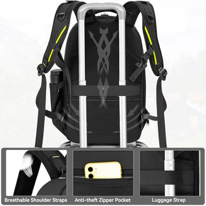 Camera Backpack, Hardshell DSLR/SLR/Mirrorless Photography Camera Bag with Rain Cover, Waterproof Hard Shell Camera Case with Tripod Holder & 15.6" Laptop Compartment Compatible with Canon/Nikon/Sony - color: Black