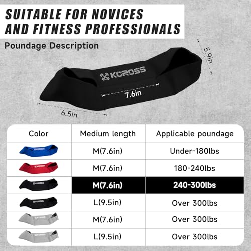 KCROSS Bench Press Band for Men and Women, Weight Lifting Bench Press Band, Push Up Exercise Bench - color: Black (240-300lbs), size: M(7.6in)
