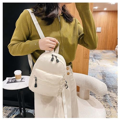 Small Backpack for Women and Girls, Mini Backpack Purse Stylish Lightweight Backpacks Casual Womens Backpacks with 2 Pockets (Brown) - color: Brown