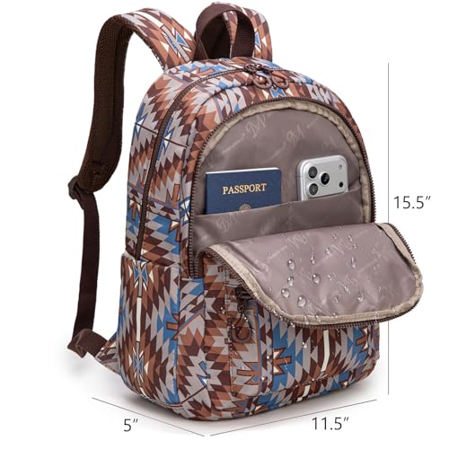Montana West Backpack Purse for Women Western Aztec Backpack Purse Lightweight Casual Daypack for Travel - color: Coffee