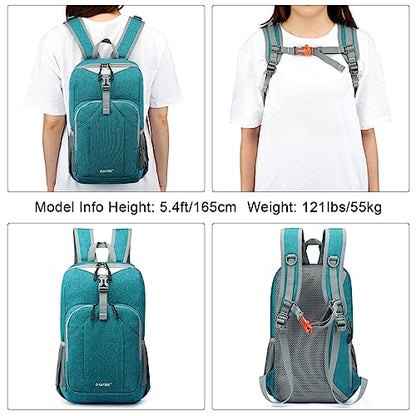 G4Free Mini 10L Hiking Daypack Small Hiking Backpack Cycling Compact Shoulder Backpack Outdoor for Men Women - color: Blue - Peacock Blue