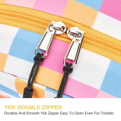 STEAMEDBUN Kids Backpack for Boys Girls 5-8, 15inch Girls Boys Backpacks Kindergarten - color: Lively Checkerboard, size: SMALL-15"H(fit folder)