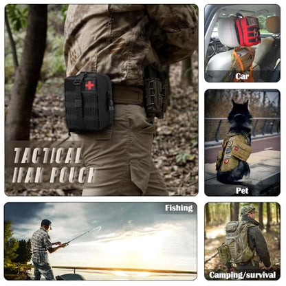 Molle First aid Kit pouch Empty ifak bag EMT Tactical Pouch for Med Rescue - color: ACU