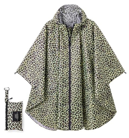 Fashion Hooded Rain Poncho Waterproof Raincoat Jacket with pocket for Women/Men/Adult - color: Pattern
