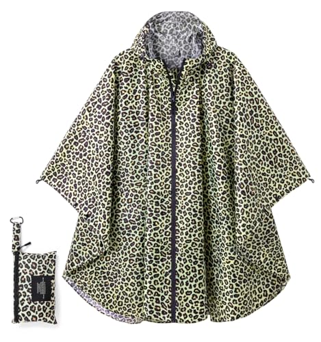 Fashion Hooded Rain Poncho Waterproof Raincoat Jacket with pocket for Women/Men/Adult - color: Pattern