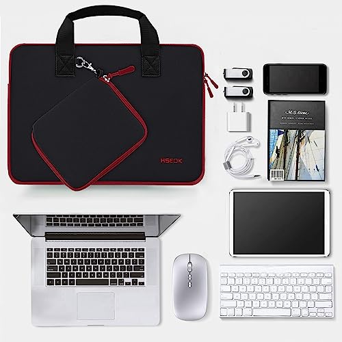 Hseok Laptop Sleeve 14 inch Case with Small Case, Compatible with MacBook Neo 14, MacBook Pro 14 M5/M4/M3/M2/M1, XPS 14 and Most 14 inch Notebooks, Neoprene Computer Handbag,B01RD01 - color: B01rd01, size: 14"