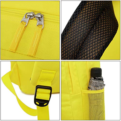 abshoo Classical Basic Womens Travel Backpack For College Men Water Resistant Bookbag (GreenYellow) - color: Greenyellow, size: 16.5 Inc