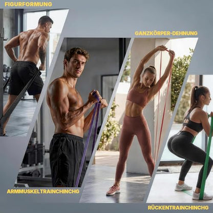 POWER GUIDANCE Resistance Bands, Set of 5 Pull Up Bands, Pull Up Assistance Bands, Exercise Bands, Resistance Bands Set for Legs, Working Out, Muscle Training, Physical Therapy, Shape Body