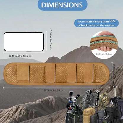 ZINMARK 2-Pack Shoulder Pad Anti-Slip Cushion Breathable Pad for for Laptop Bags, Messenger Bags, Briefcase Bags, Luggage Bags, Tool Bags, Travel Bags and Most Bags, Khaki - color: Khaki