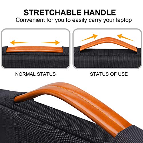 Lacdo 360° Protective Laptop Sleeve Case for 14 inch MacBook Pro M5 Pro/Max A3426 A3427 (2026), M5/M4/M3/M2/M1 A3434 A3112 A3401 A3185 A2918 A2992 | 13.8 inch Surface Laptop 7th Computer Bag, Black - color: Black, size: New MacBook Pro 14 Inch