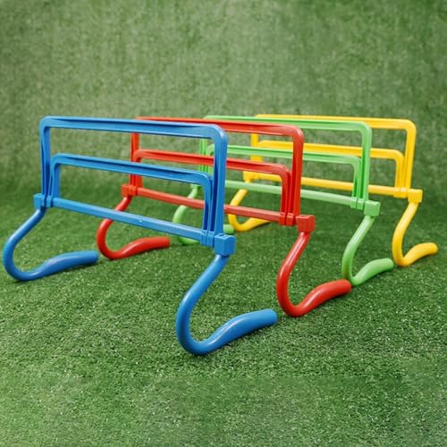 Colaxi Agility Hurdle,Agility Speed Training Equipment,Adjustable Height Jumping Bar Set for Foot Exercise Coaching Soccer - color: green