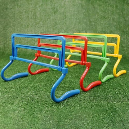 Colaxi Agility Hurdle,Agility Speed Training Equipment,Adjustable Height Jumping Bar Set for Foot Exercise Coaching Soccer - color: orange
