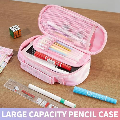School Backpack for Girls Rainbow Kids Backpack Cute Backpack for Back to School Laptop Travel Bag (3sets-Pinks) - color: 3sets-pinks