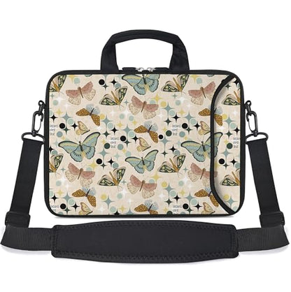 RICHEN 17 inch Laptop Shoulder Bag Carrying Case with Handle Fits 15.6/16/17/17.3/17.4 inch Laptop Notebook (Butterflies Wishes, 16-17.3 inch) - color: Butterflies Wishes