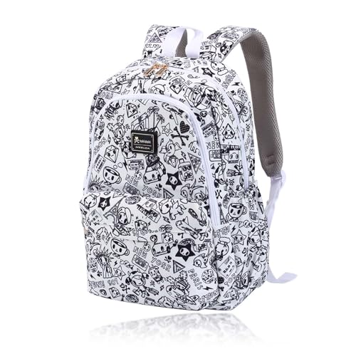 tokidoki Large Backpack for Women, 15.6 Inch Laptop Travel Backpack, Airline Approved Backpack, Gifts for Weekender Work＆Casual - color: Colorful Unicorno-large