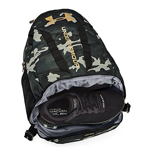 Under Armour Unisex Hustle 5.0 Backpack - color: Black (007)/Metallic Gold