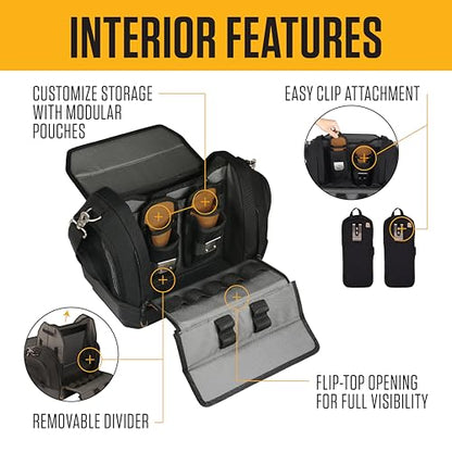 Carhartt Mens Station Tool Bag W/Adjustable Shoulder Straps, Durable, Water-Resistant Tool Organizer, Medium Tool Bag - style: Medium Tool Bag
