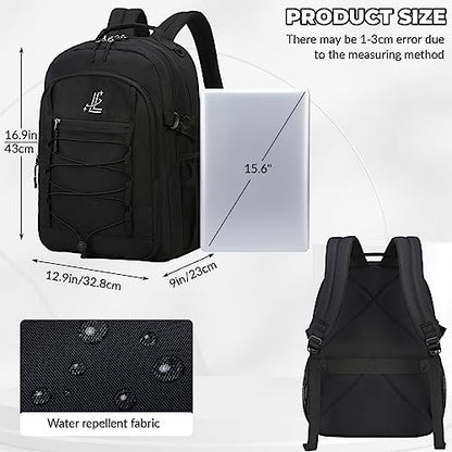 Lanola Man Women Children Casual Daypack Schoolbag Teenage Girls Bookbag Student College School Backpack - Black - color: Black