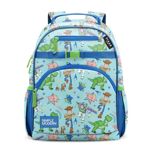 Simple Modern Large Disney Kids Backpack for School Girls and Boys | Elementary Backpack for Teen | Fletcher Collection | Kids - 16" tall | Buzz and Woody Adventures - color: Disney: Buzz and Woody Adventures, style: Kids Large