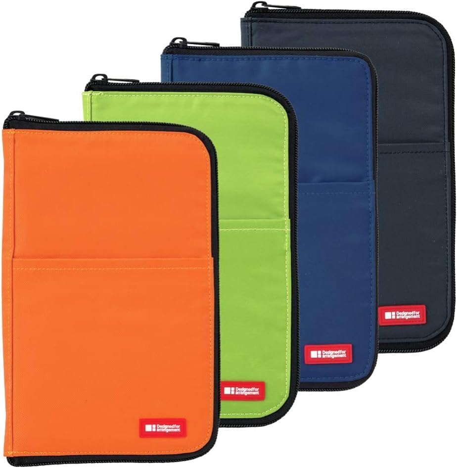 LIHITLAB LAB Slim Pen/Pencil Pouch, Wide, 0.7 × 5.5 × 8.5 Inches, Black (A7653-24) - color: Black, size: 0.7 × 5.5 × 8.5 Inches
