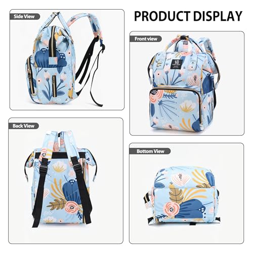 Diaper Bag Backpack for Moms Baby Essentials Travel Tote Nappy Changing Bag with Insulated Pockets,Multi-Waterproof Backpack (Pink) - color: Pink
