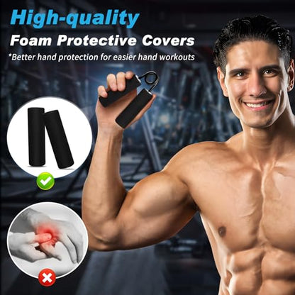 Hand Gripper Strengthener Set 50LB-300LB, Grip Strength Trainer (1/2/4/6 Pack) Forearm Strengthener for Muscle Building, Hand Sensitivity Training, Hand Rehabilitation Exercising - color: 6pcs(50lb+100lb+150lb+200lb+250lb+300lb)