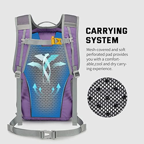SKYSPER Small Hiking Backpack, 20L Lightweight Travel Backpacks Hiking Daypack for Women Men - color: Lantc20-purple, size: 20l