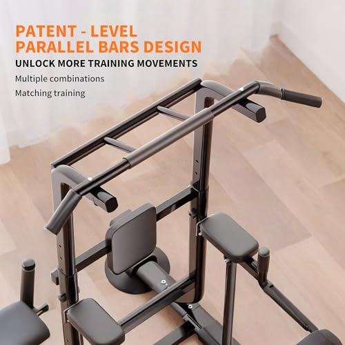 Adjustable Pull Up Bar for Home with Backrest, 6-Level Height Adjustment (69-94.5 inches), 352lb Capacity Carbon Steel Frame for Stability, Train Back, Abs & Chest - size: Backrest style