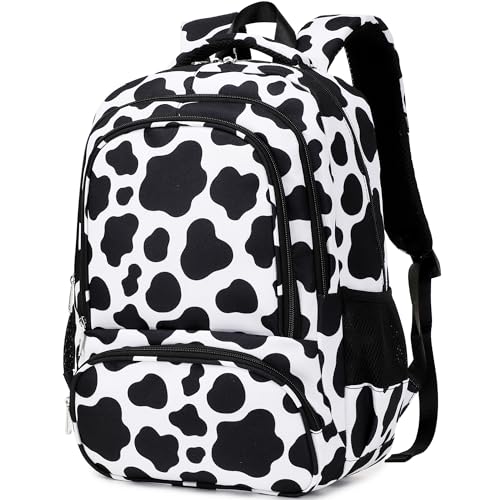 abshoo Lightweight Kids Backpack For Girls Kindergarten Elementary School Bookbag (Cow Print) - color: Cow Print
