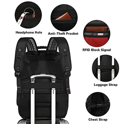 Jiefeike Travel Laptop Backpack, Extra Large Bookbag for Men Women,Basketball Backpack RFID Anti Theft TSA Approved College Student Waterproof Bag Fits 17 Inch Computer Notebook