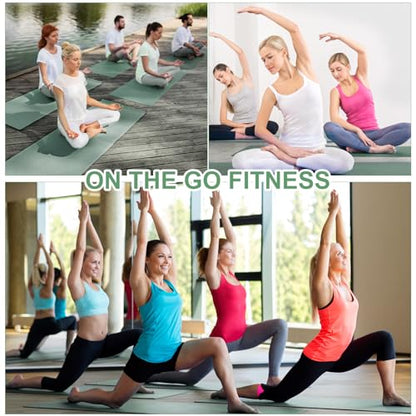 3 mm Thick Yoga Mat Bulk, Non Slip Exercise Workout Fitness Pad for Women Men, Gym Home Yoga Pilates, Easy to Clean, Sturdy PVC - color: Matcha Green