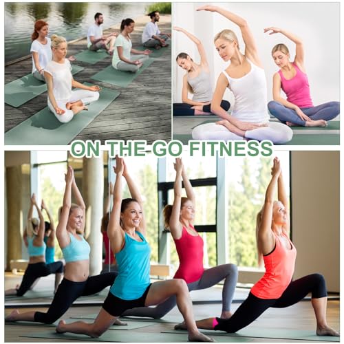 3 mm Thick Yoga Mat Bulk, Non Slip Exercise Workout Fitness Pad for Women Men, Gym Home Yoga Pilates, Easy to Clean, Sturdy PVC - color: Matcha Green