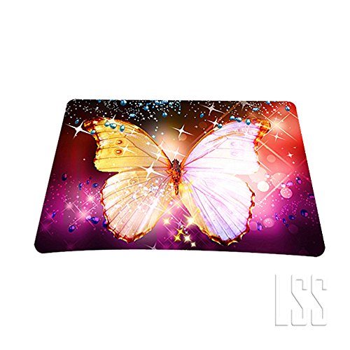 LSS 15-15.6" Laptop Sleeve Bag with Matching Laptop Skin Sticker & Mouse Pad Combo | Carrying Case for 14" 15" 15.6" - Sparkling Butterfly - color: Sparkling Butterfly, size: 15 inch