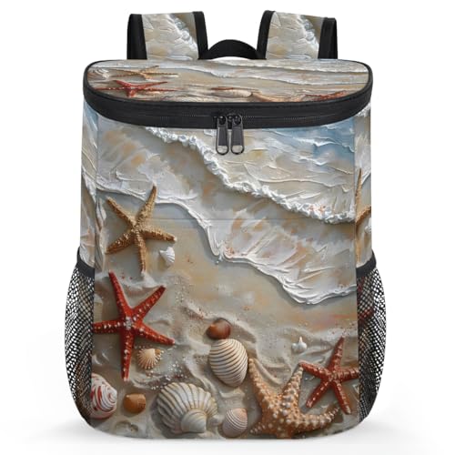 Insulated Cooler Backpack Portable Soft Cooler Bag Ice Chest Backpack for Camping Beach Picnic Lunch Work Travel - color: Multicolor 3