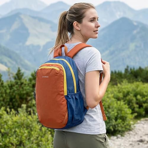 G4Free 15L Hiking Backpack Lightweight Small Daypack for Women Men - color: Orange