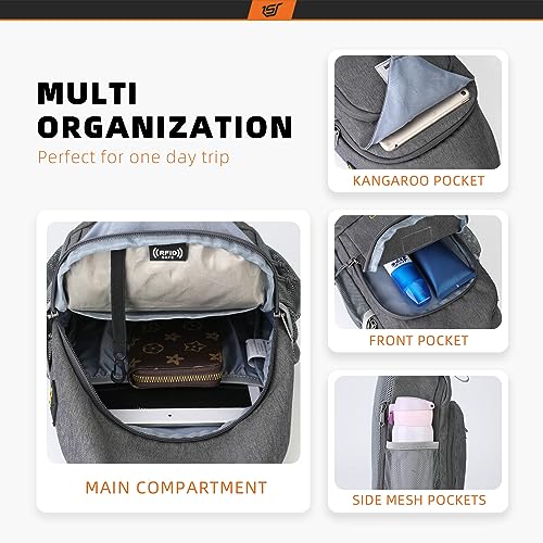 SKYSPER Sling Bag RFID Crossbody Sling Backpack Cross Body Shoulder Bag Travel Hiking Daypack for Women Men(Darkgrey) - color: Darkgrey