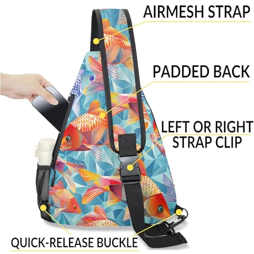 Pickleball Bag for Women Men Adjustable Crossbody Sling Backpack Hold Pickleball Paddle Water Bottle - color: Multicolor 7