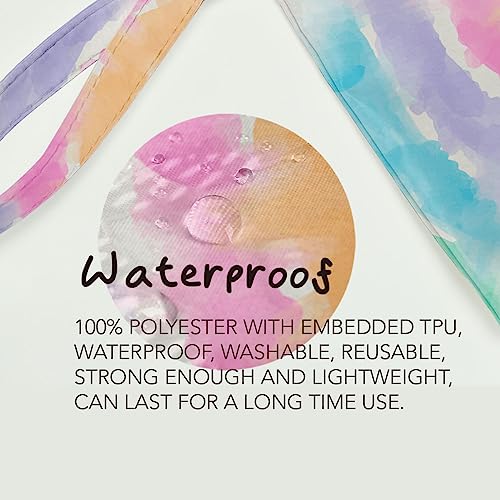 Fokongna Wet Bag Travel Makeup Bag for Swimsuit Beach Pool Diapers Dirty Yoga Gym Clothes Zipper Pouch for Women Sister Friends Ocean Sea Shells Beach Starfish - color: Heart-shaped rainbow