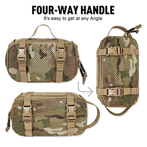 4 Set Tactical Packing Cubes ，Compressible Mesh Duffle Storage Bag,Portable Edc Molle Pouch Organizer. - color: MC-S (1 Pcs)