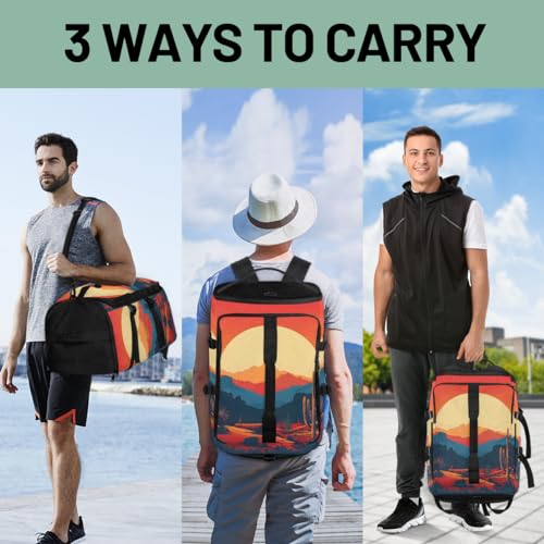 Gym Backpack, Water Resistant Carry-On Bag with Padded Shoulder Straps