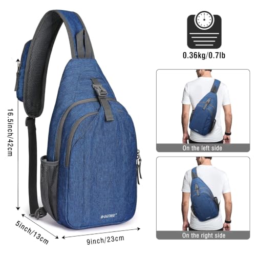 G4Free Sling Bag for Men and Women, RFID Blocking Crossbody Bag, Lightweight Sling Backpack for Travel, Hiking, Walking and Daily Use - color: Dark Blue