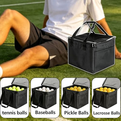 Tennis Ball Bag with Sturdy Bottom, tennis ball,Pickleball, Baseball, Lacrosse & Table Tennis, Teaching, Ball Picking & Organizing (Holds 150 Tennis Balls or 100 Pickleballs)