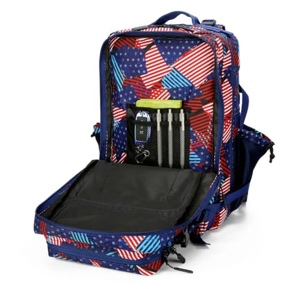 45L Military Tactical Backpacks 3 Days Assault PackBag Fitness Rucksack Hiking Molle Daypack (Spliced Flag) - color: Spliced Flag