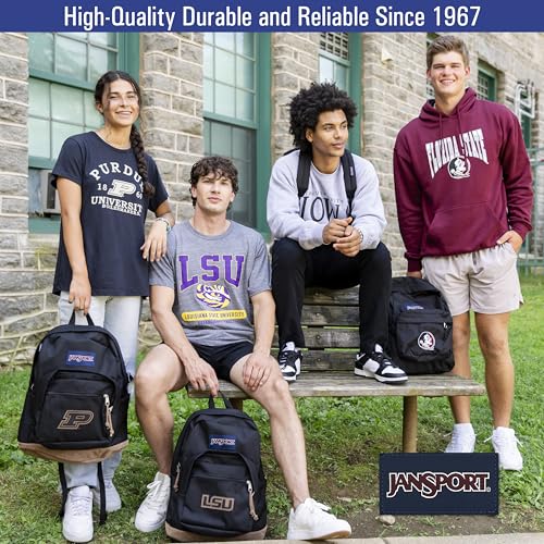 JanSport NCAA Officially Licensed Backpack, West Virginia Mountaineers, Right Pack with Padded 15-Inch Laptop Sleeve, Spacious Computer Bag, Durable Daypack with Bottle Pocket & Haul Handle, Navy