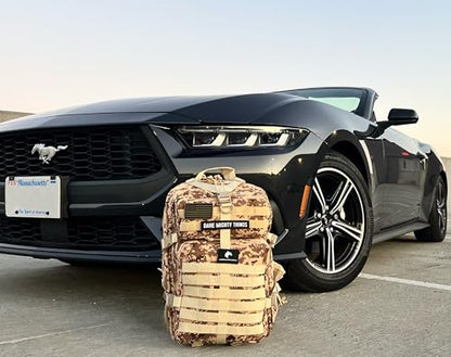 AMERICANPHOENIX 45L Elite Tactical Backpack | 3X Stronger Work & Military Backpack | Water Resistant and Heavy Duty | 3 Day MOLLE Bug Out Bag (Sand Storm) - color: Sand Storm
