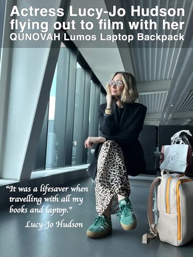 Lumos Laptop Backpack – Luxury Stylish Slim 20L Laptop Backpack for Work, Business, Travel – Ergonomic Comfort, Anti-Theft, Water Resistant, Reflective, Fits 16" Laptop, Gift for Women & Men