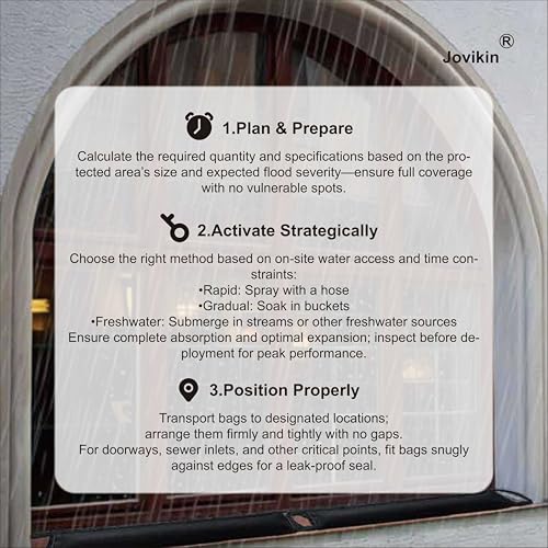 Water Activated Flood Barriers - Sandless Sand Bags with Handles, 3/4/6/8ft Sizes for Home Garage Kitchen Bathroom Flood Protection (3ft Flood Barrier (10-PK)) - size: 3ft Flood Barrier (10-PK)