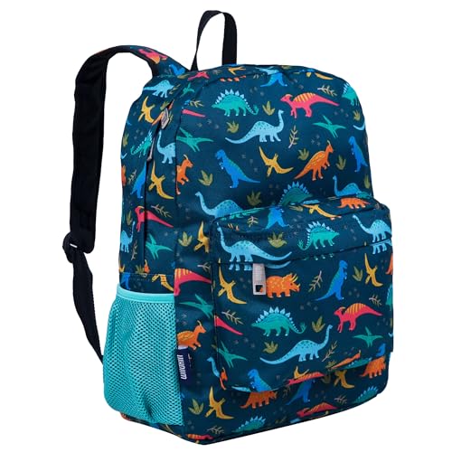 Wildkin Kids 16 Inch Elementary School Backpack for Boys – Durable Padded Bag with Adjustable Straps for School, Travel & Everyday Use, Multiple Pockets, Ages 6–13 – Jurassic Dinosaurs - color: Jurassic Dinosaurs
