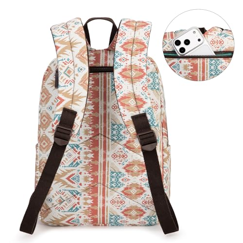 Montana West Backpack for Women Western Travel Backpack Purse Casual Daypack for Laptop College - color: Aztec Khaki