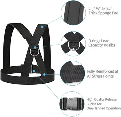 Sled Harness, Weight Speed Tire Pulling Workout Resistance and Assistance Trainer Physical Training Rope Football Exercise Equipment for Outdoor Indoor Men and Women - size: 9.8FT
